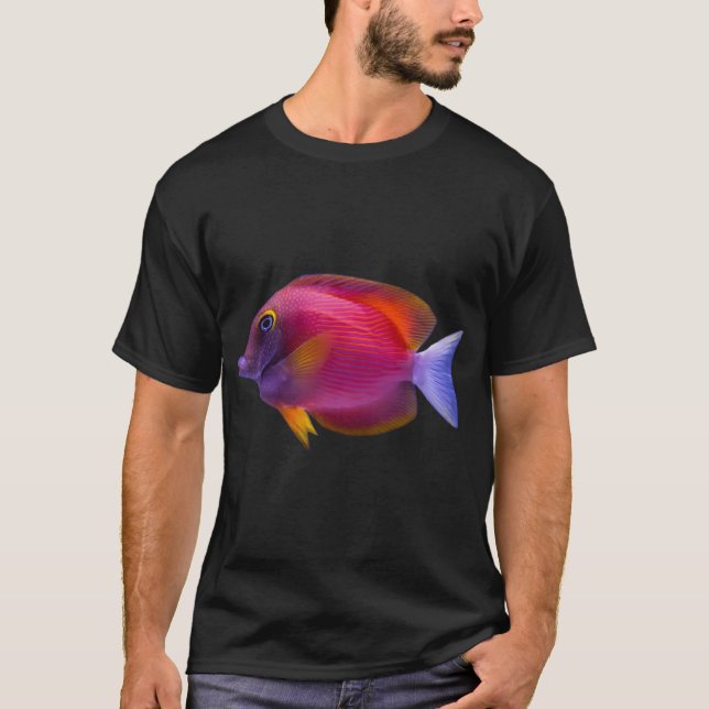 Fuchsia fisk t shirt (Framsida)