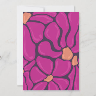 Fuchsia Floral Motif Note Card Tack Kort