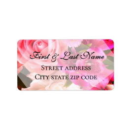 Fuchsia Florals Label Adressetikett