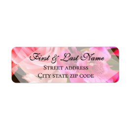 Fuchsia Florals Mailing Label Returadress Etikett