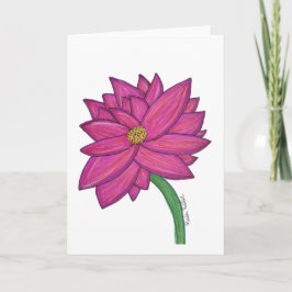Fuchsia Flower Blank Kort