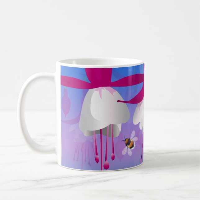 Fuchsia Flowers Coffee Mugg (Vänster)