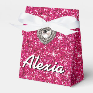 Fuchsia för gnistra för GlitzBling glitter Presentaskar
