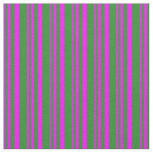 Fuchsia & Forest Grönt Stripe/Lining Mönster Tyg