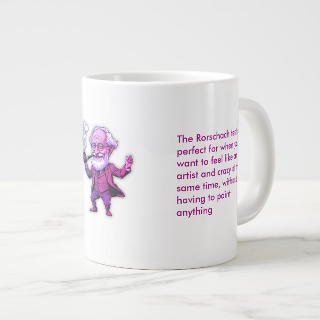 Fuchsia Freud Psychology Rorschach Test Quote for  Jumbo Mugg (Framsida höger)