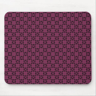 Fuchsia Funky Circles Mousepad Musmatta