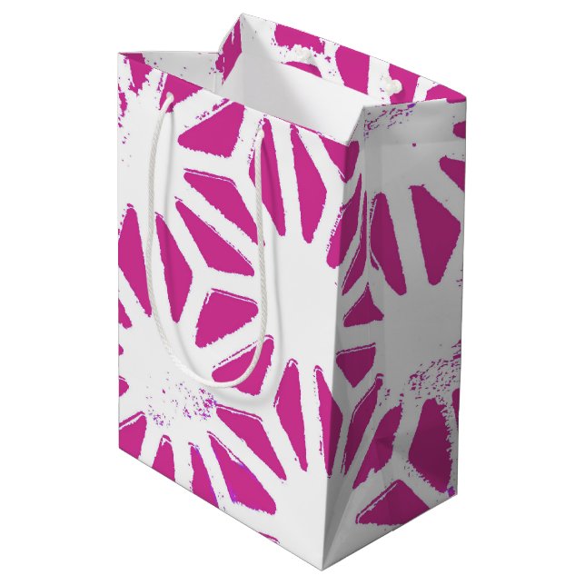 Fuchsia geometric mönster (Baksidan Vinklad)