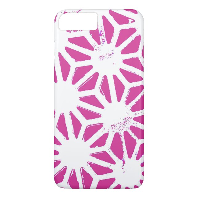Fuchsia geometric mönster Case-Mate iPhone skal (Baksida)