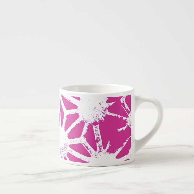 Fuchsia geometric mönster espressomugg (Höger)