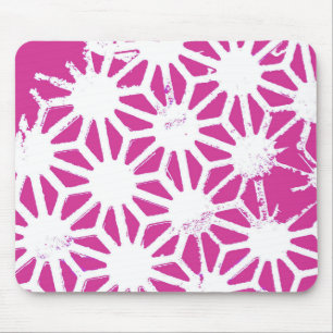 Fuchsia geometric mönster musmatta