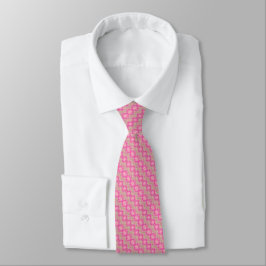Fuchsia geometrisk – Rosa mönster Slips