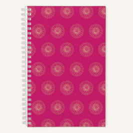 Fuchsia | Golden Zinnia Flower Medallions