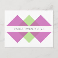 Fuchsia Grönt Geometric Triad Bord vykort