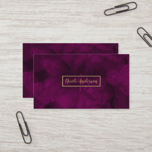 Fuchsia Guld Akvarell Blommig Glamour Elegant Mode Visitkort