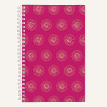 Fuchsia | Gyllene Zinnia Blommiga Medaljonger