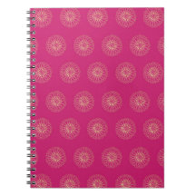 Fuchsia | Gyllene Zinnia Blommiga Medaljonger
