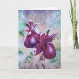 Fuchsia-hälsningskort Kort
