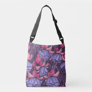 Fuchsia i rosa och violett axelväska