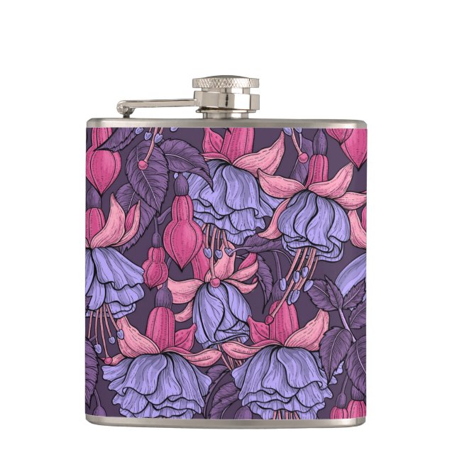 Fuchsia i rosa och violett fickplunta (Framsidan)