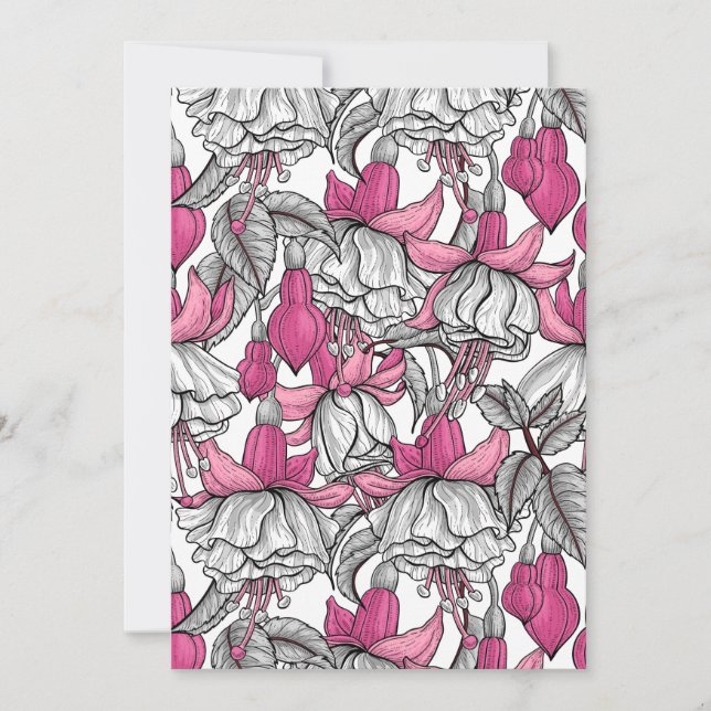 Fuchsia i vitt och rosa (Framsida)