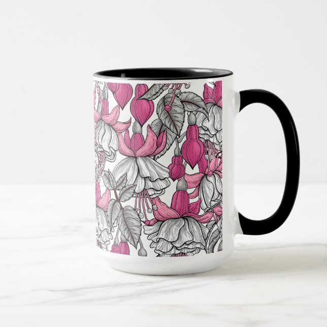 Fuchsia i vitt och rosa mugg (Höger)