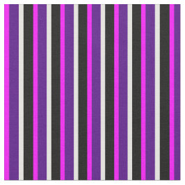 Fuchsia, Indigo, Mint Cream och Black Mönster Tyg