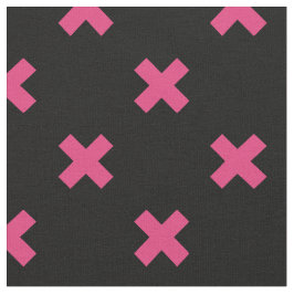 Fuchsia kor stygn på svart tyg