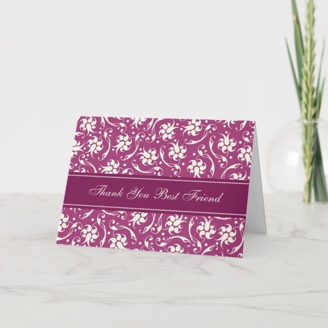 Fuchsia kort för bästa väntackbrudtärna (Framsida)