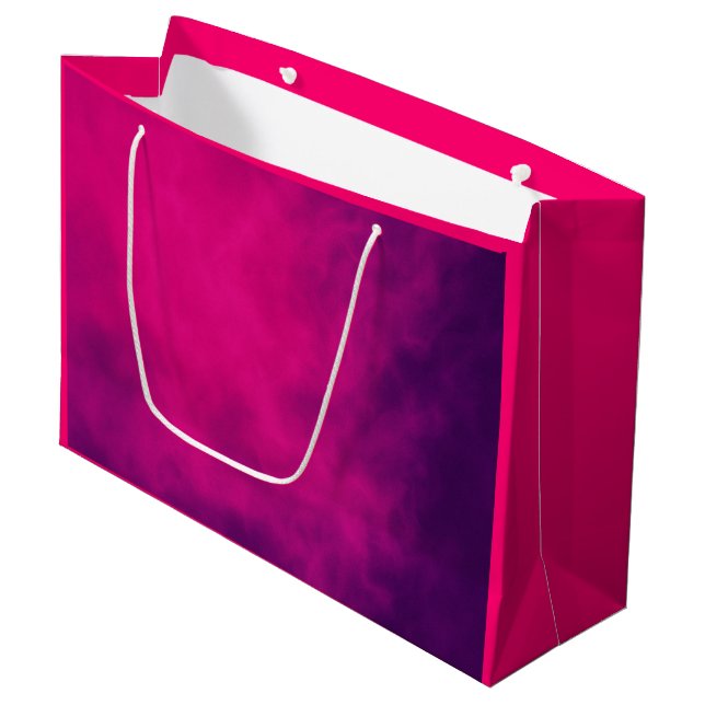 Fuchsia Lila Cloud Gift Bag - Anpassadet (Framsidan Vinklad)