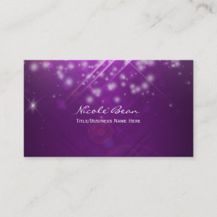 Fuchsia lila Glitter Glamour Visitenkort Visitkort