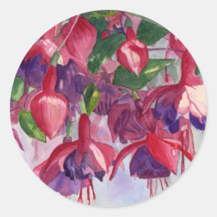 Fuchsia Lore Runt Klistermärke
