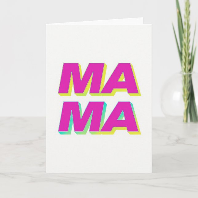 Fuchsia Mama Grafikkort Kort (Framsida)