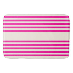 Fuchsia och beige fem rand mönster badrumsmatta