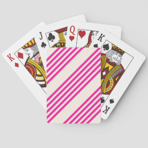 Fuchsia och beige fem rand mönster casinokort