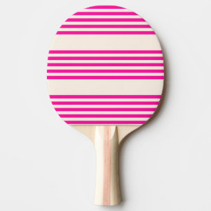 Fuchsia och beige fem rand mönster pingisracket