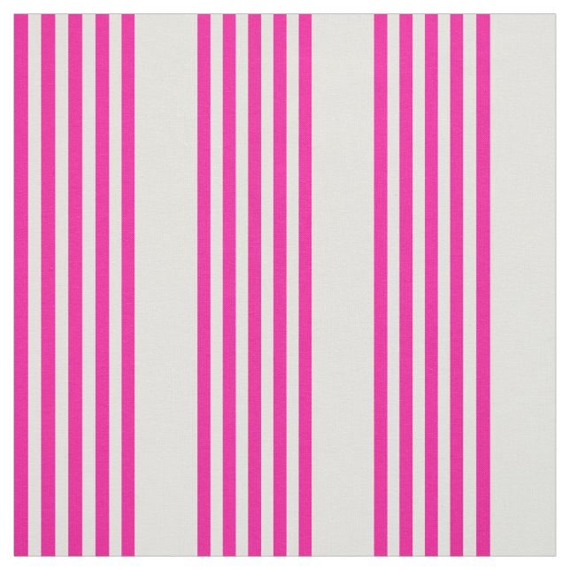 Fuchsia och beige fem rand mönster tyg (Provkarta)