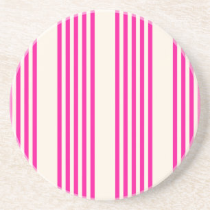 Fuchsia och beige fem rand mönster underlägg
