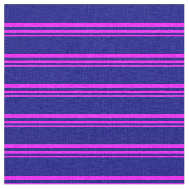 Fuchsia och Blue Rand Mönster Tyg (Närbild)
