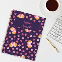 Fuchsia och Gult Butterfly Personlig Journal