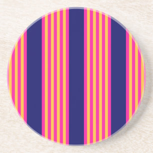 Fuchsia och gult rand med marinblått underlägg