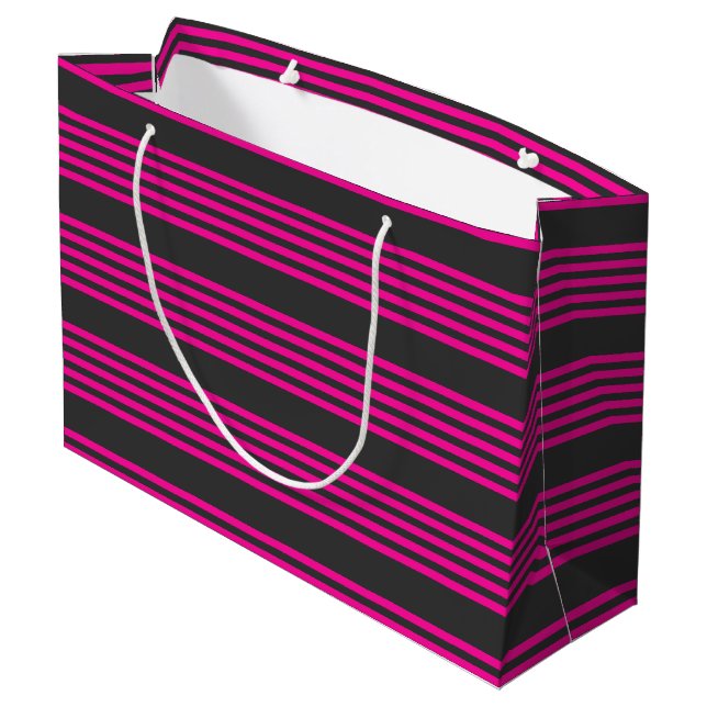 Fuchsia och kol fem rand mönster (Baksidan Vinklad)