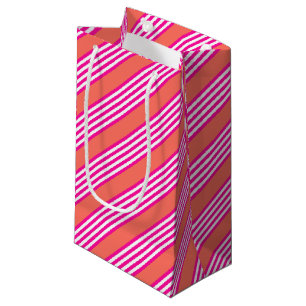 Fuchsia och levande korall fem rand mönster