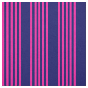 Fuchsia och marinblått fem rand mönster tyg