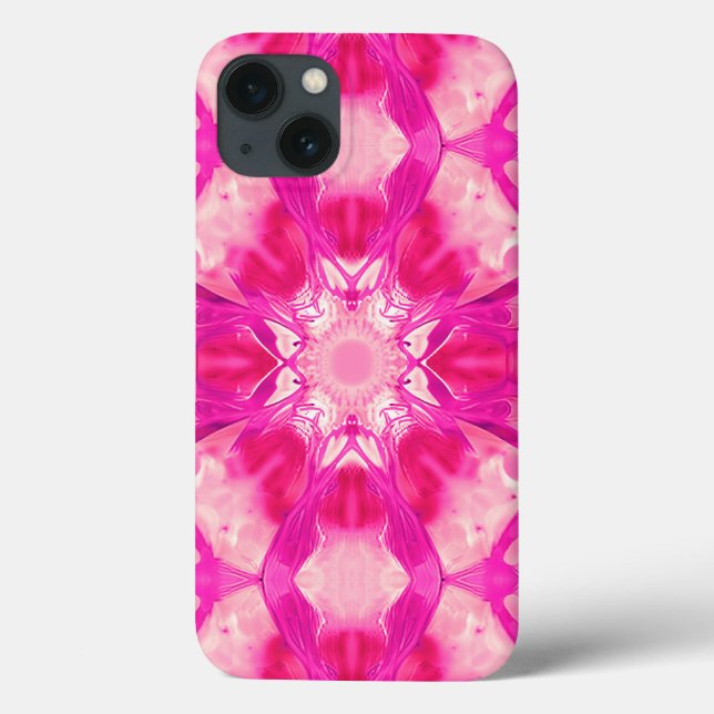 Fuchsia och Pastel Rosa Tie Dye Mönster (Baksida)