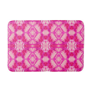 Fuchsia och Pastel Rosa Tie Dye Mönster Badrumsmatta