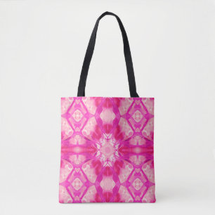 Fuchsia och Pastel Rosa Tie Dye Mönster Tygkasse