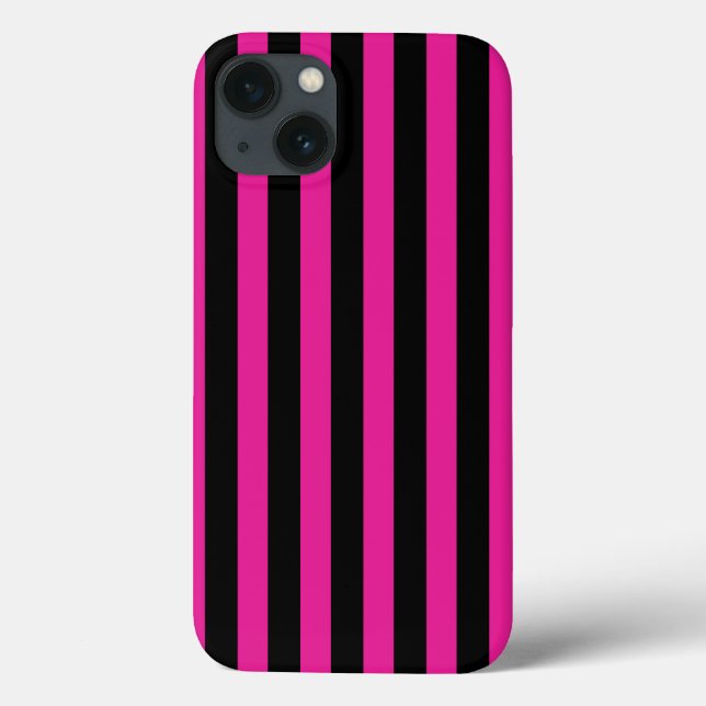 Fuchsia och svart kandy rand Fodral-Mate iPhone c (Baksida)