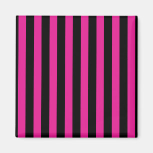 Fuchsia och svart kandy rand magnet