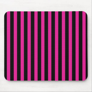 Fuchsia och svart kandy rand musmatta