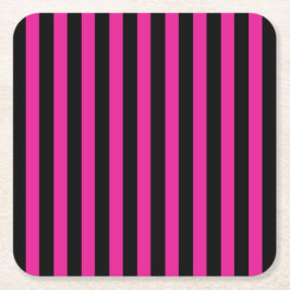 Fuchsia och svart kandy rand underlägg papper kvadrat